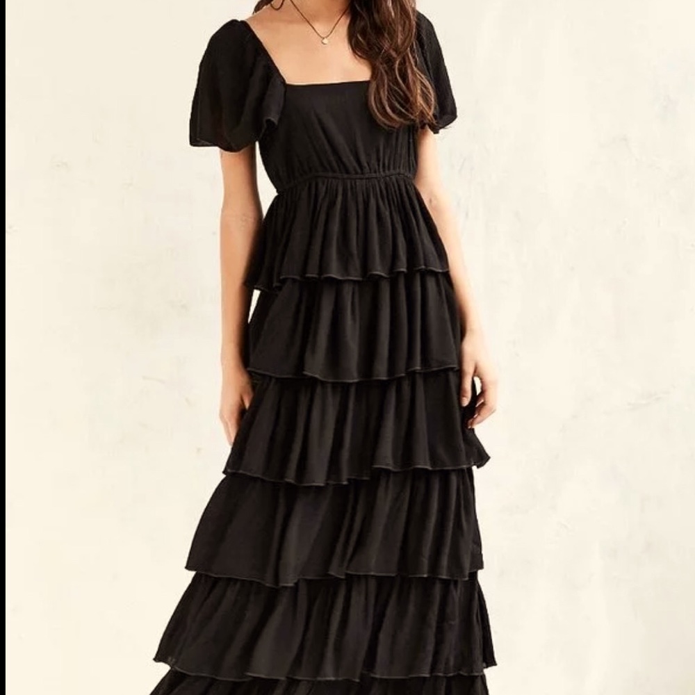 Patrons of Peace Anthropologie Tiered Maxi Dress